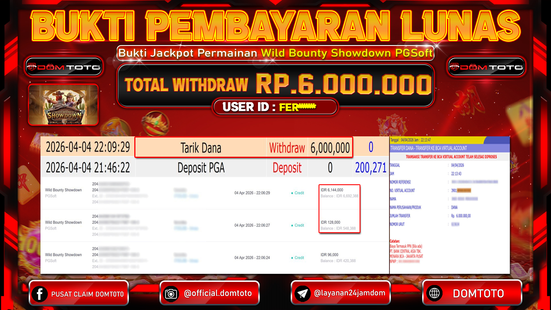 JACKPOT SLOT Wild Bounty Showdown PGSoft 04 APRIL 2026